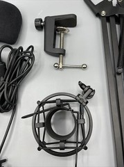 USB 192Khz/24Bit Plug Play PC Computer Podcast Condenser Cardioid Metal Mic Kit