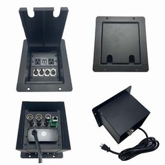 PROCRAFT MINI 2 HOLE LID FEED-THRU RECESSED Stage Pocket/Floor Box w/ 1) WIRED A