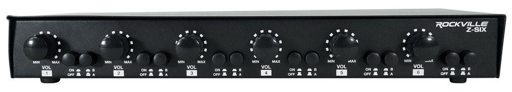 Rockville Z-SIX 2 Source 6 Zone Home/Commercial Audio Zoner w/ Volume Control