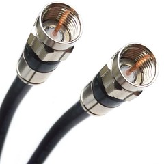 PHAT SATELLITE 200ft Black Triple Shield Indoor Outdoor RG-6 200ft,