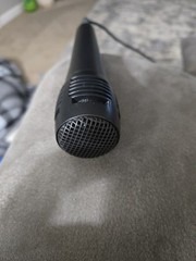 Wired Handheld/Stand-Held Microphone 1/4 in TS Plug On/Off Switch Black