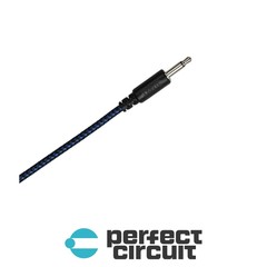 LMNTL 3.5mm Braided Cable 12IN Black + Blue EURORACK – NEW – PERFECT CIRCUIT