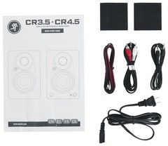 Pair Mackie CR3.5 3.5″ Powered Studio Monitors w/ Tone Control+Desktop Stands