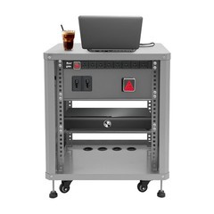 Grey 12U 19.8*22.4*23.6 in Carbon Steel Network & Stereo Rack For Nightclubs
