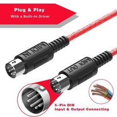 MIDI to USB Interface Cable for Keyboard/Synthesizer, iOS/Android/Windows/Mac…
