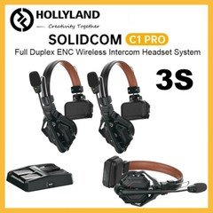 US Hollyland Solidcom C1 Pro 3S Full-Duplex ENC Wireless Intercom Headset System