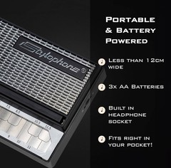 Stylophone The Original Pocket Electronic Synthesizer H6, W12, D22 cm, Silver