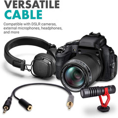MV-RC300 3.5Mm TRS to TRS Line to Microphone Attenuator Cable