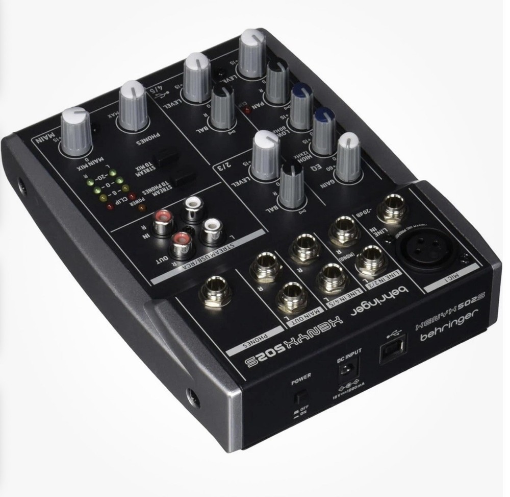 Behringer Xenyx 502S 5-channel Analog Live Podcast Streaming Mixer – Damaged Box