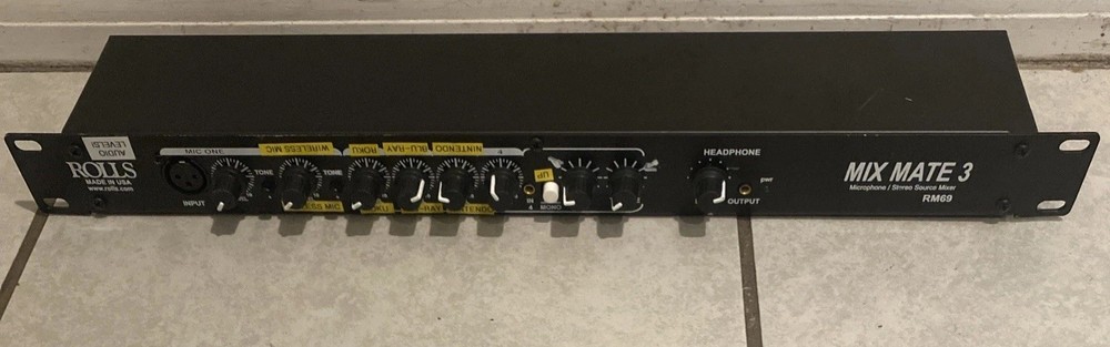 Rolls RM69 Mix Mate 3 Compact 3-Channel Mixer