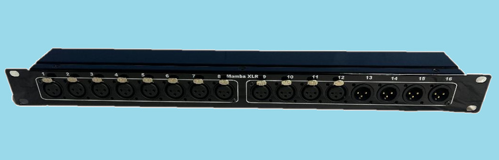 Mamba 16 Point [12 in x 4 out] 1RU XLR to XLR Patch Bay