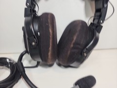 TELEX ECHELON aviation headphones w/ microphone headset 3 plug untested +C-57a