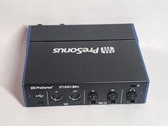 PreSonus Studio 24c Audio Interface with Audio-Technica AT2020 Mic, cable & Boom