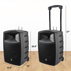 Proreck 800W 10“ Rechargeable Bluetooth Wireless PA Speaker for party