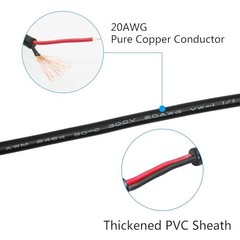 USB C to 2 Pin Bare Wire Open End Power USB Type C Male – 30cm/11inch (4Pcs)