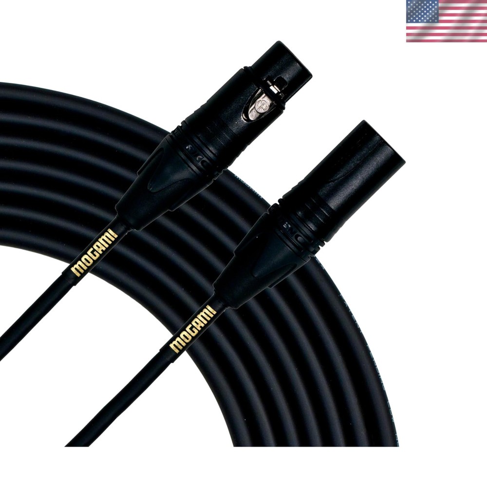 06 XLR to XLR Quad Conductor Patch Cable 6 feet with Gold Contacts, XLRM-XLRF…
