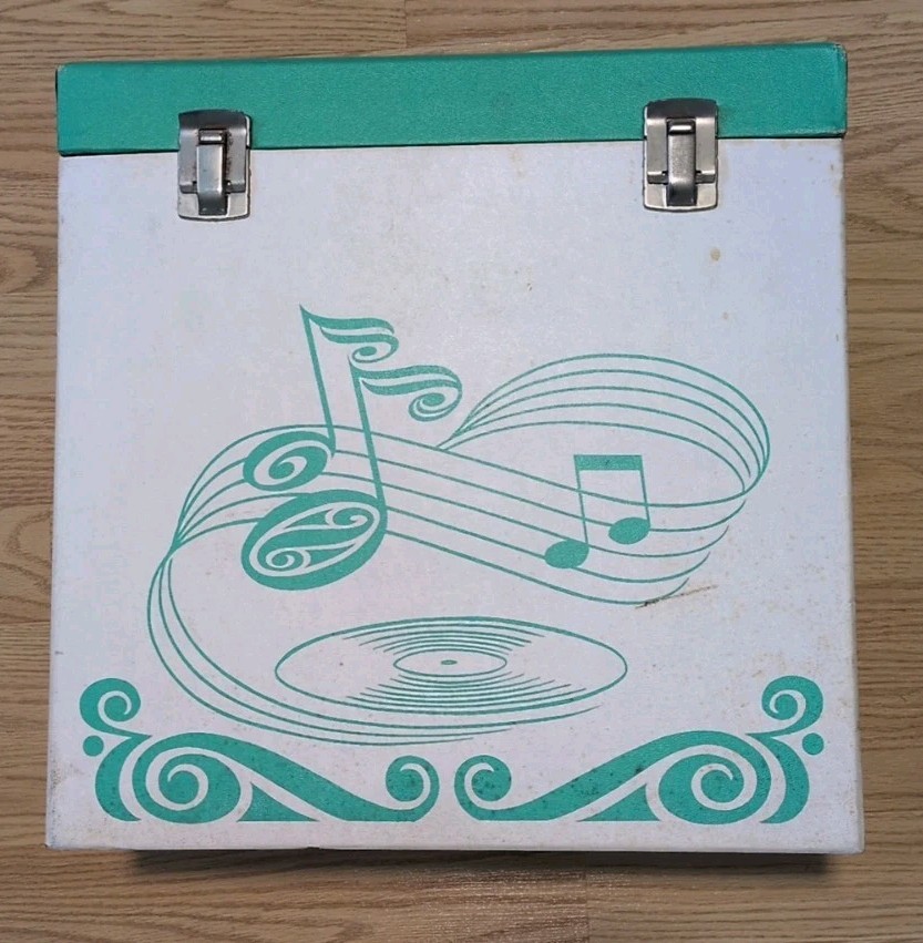 Vintage 1960’s Platter-pak LP Carrying Storage Case #1252 Dance Green
