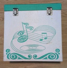 Vintage 1960’s Platter-pak LP Carrying Storage Case #1252 Dance Green