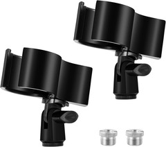 2Pcs Versatile Microphone Clip, Adjustable Mic Holder for Microphones
