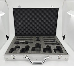 Pyle PDKM7 Drum Microphone Kit Gray Metal Case, Wind Screens & Foam Only