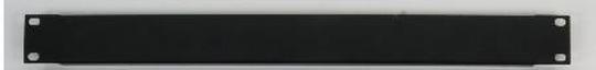 1u Rack Panel Black Powder Coat Steel Blank 19″