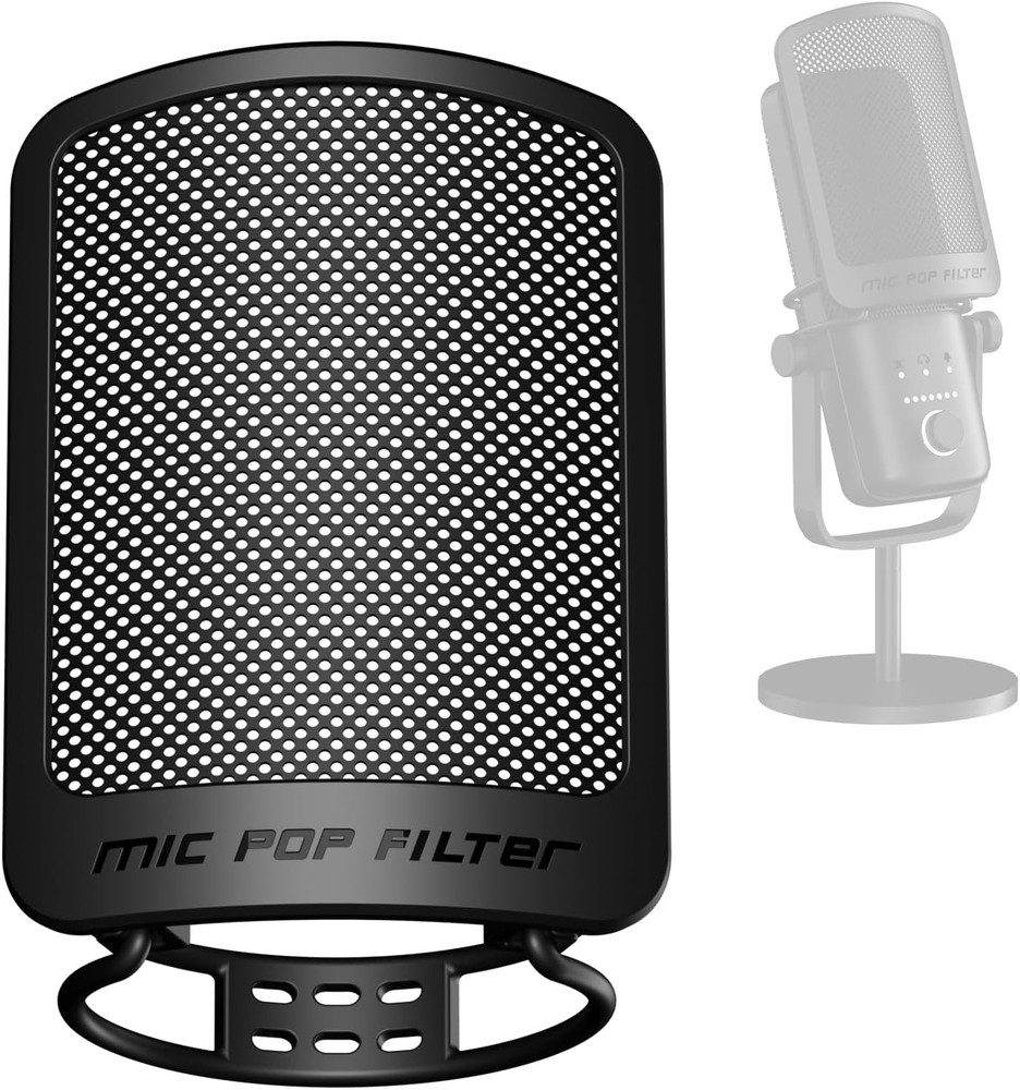 Microphone Pop Filter for Vocal Recording YouTube Streaming Compatible Universal