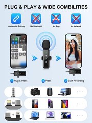 Wireless Lavalier Microphone, Noise Cancelling Lapel Recording Entry-Level 2 …