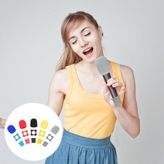 5Sets Durable Microphone Sleeve Covers Assorted Colors with Anti-Skid Protection