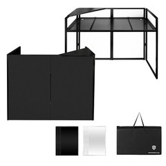 PRORECK DJ Event Facade Table Booth Panel Metal Frame White &Black Foldable