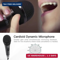 FIFINE Karaoke Microphone, Dynamic Vocal Microphone for Speaker, 6.35MM Wired Ha