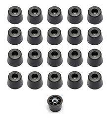 20 MEDIUM EXTRA TALL ROUND RUBBER FEET. 625 H X .932 D RADIO US MADE / FREE S&H