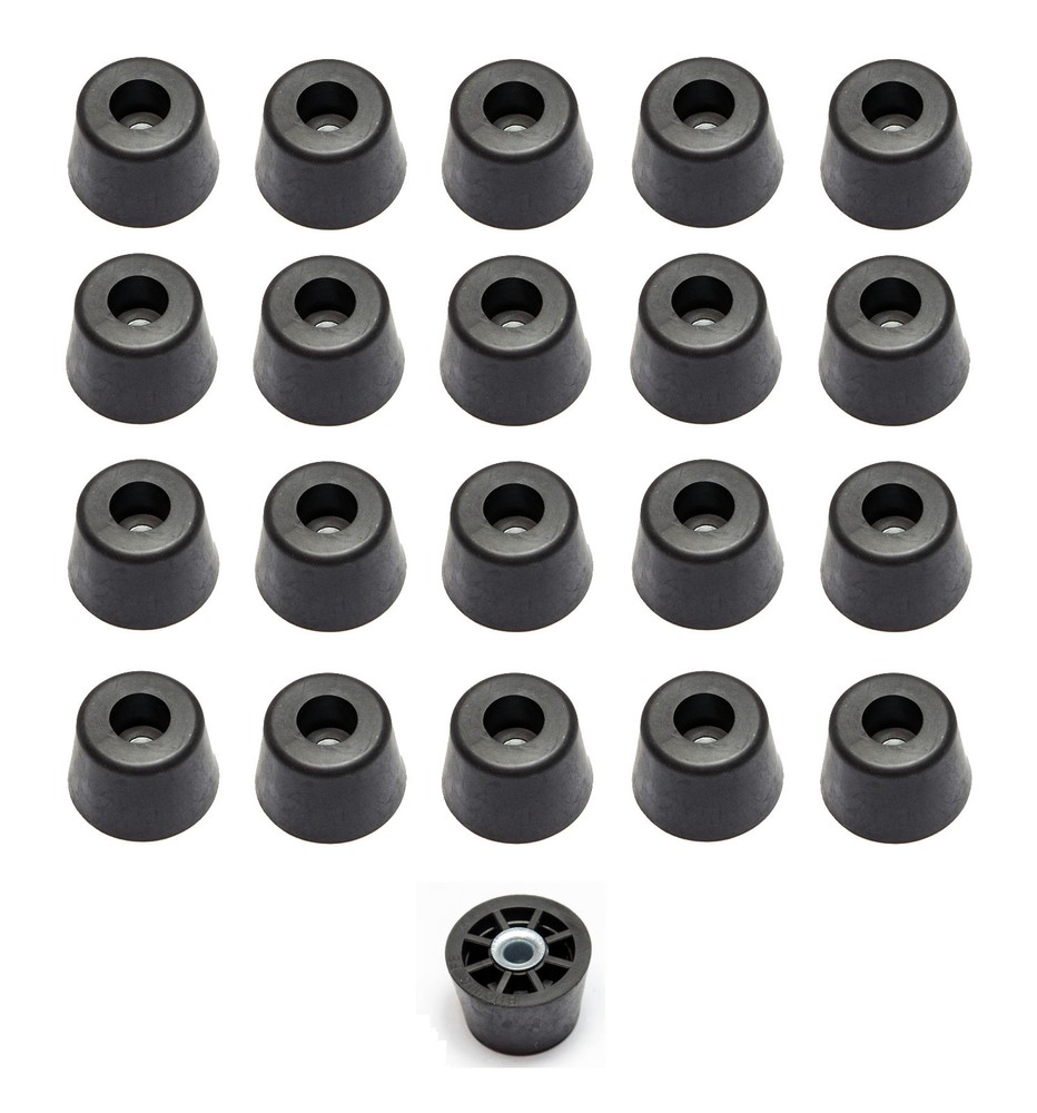 50 MEDIUM EXTRA TALL ROUND RUBBER FEET. 625 H X .932 D RADIO US MADE / FREE S&H
