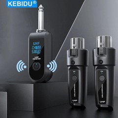 Wired to Wireless Microphone System Converter Transmitter Receiver Rechargeable