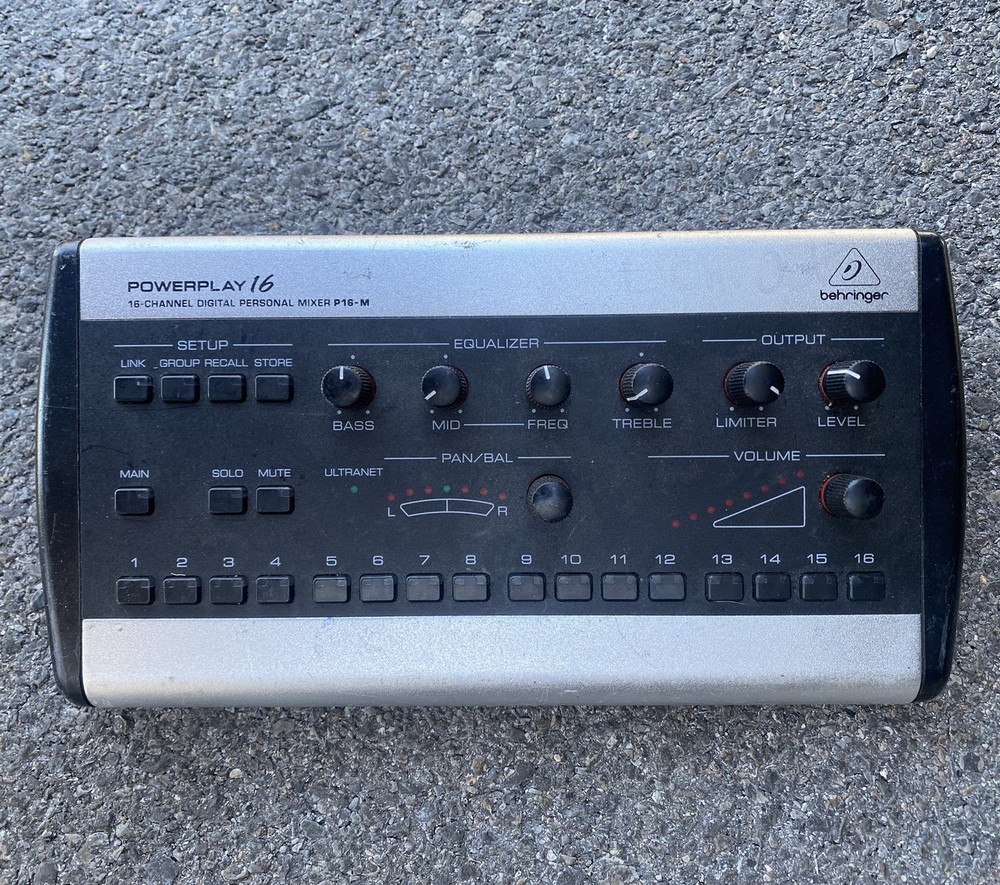 Behringer Powerplay P16-M 16-Channel Digital Personal Mixer CG01VFF Tested