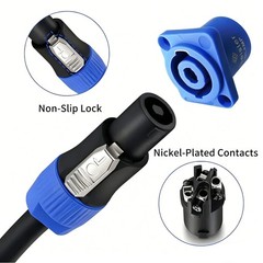 10PCS Speakon Connector 4 Pole Male Plug Compatible for Audio Loudspeaker Cable