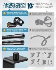 24-INCHS Flexible Gooseneck Microphone Stand with Heavy Duty Desk Clamp for P…