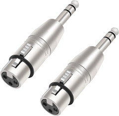 XLR Female to 1/4″ TRS Adapter, 2-Pack, Balanced 6.35Mm Male to XLR Female Conne