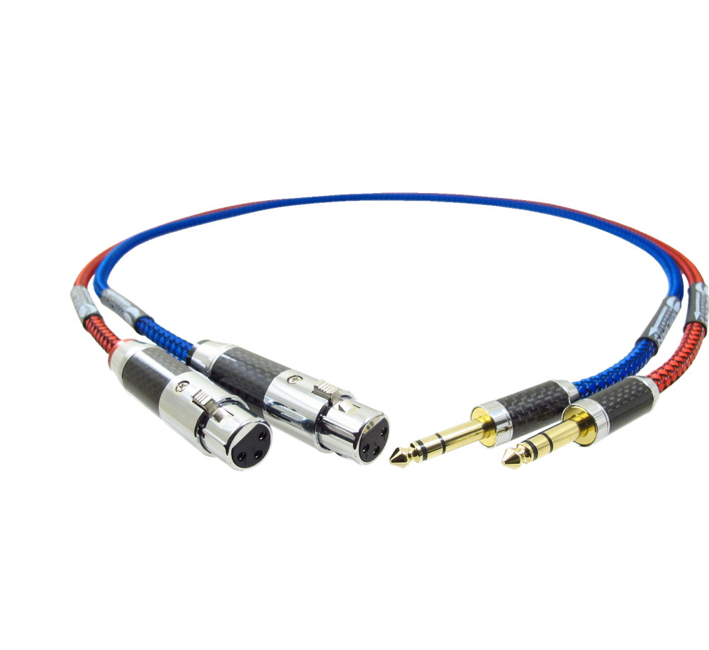 XLR 3 Pin Female to 6.3 mm (1/4″) TRS – 2 Channels Balanced Cable Set
