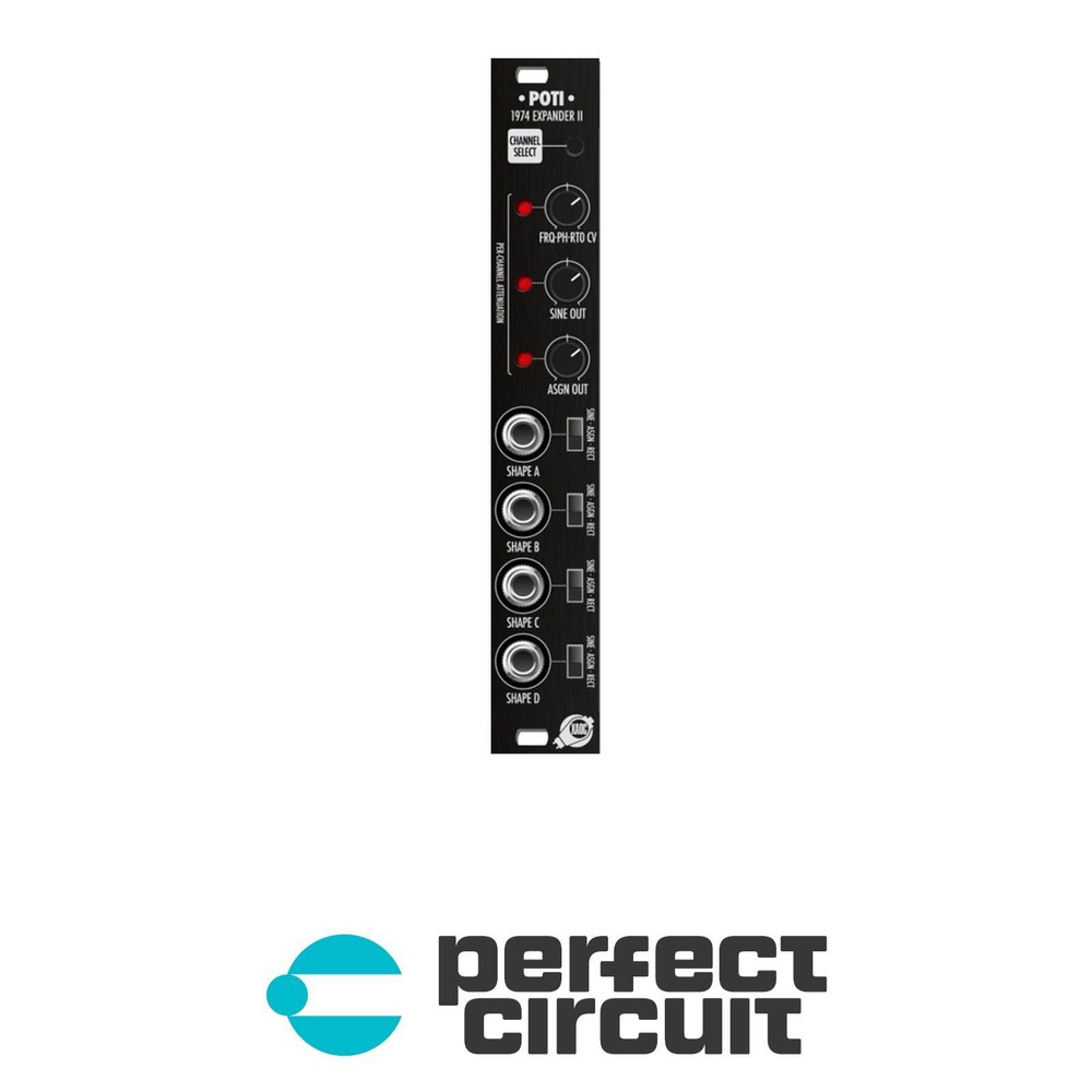 XAOC Devices Poti II Replacement Panel Black EURORACK NEW PERFECT CIRCUIT