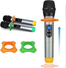Dual Channel Wireless Handheld Microphone,Easy-to-use Karaoke Wireless