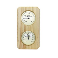 Wood and Metal Fahrenheit For sauna Thermometer Hygrometer for For sauna Rooms