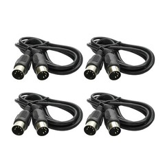 High Compatibility 4 x Connecting Cable MIDI 5-pin Male to Male Copper Conductor