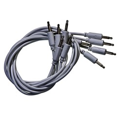 Black Market 40″ 3.5mm Modular Synthesizer Patch Cable – 5-Pack, Grey