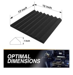 Acoustic Foam Panels For Walls 12x12x1 (12pk)