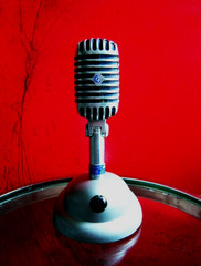 Vintage 1956 Shure 55S dynamic cardioid microphone w S-36 stand Elvis prop