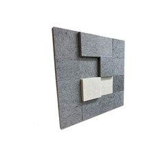 Polyester Acoustic Blocks Grey NEW 3D Decorative Wall Art Peel & Stick 24pk