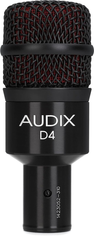 Audix D4 Hypercardioid Dynamic Instrument Microphone for Kick Drums, Toms,…