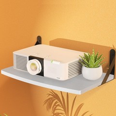 DAWASAPAT Projector Wall Mount Floating Shelf, Mini, 15.7 * 9.8 inch, White