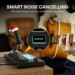 Compact All-in-One Podcast Set with 3.5mm Mic for Live Streaming & Recording