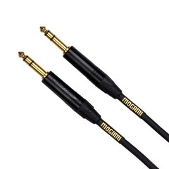 Mogami Gold TRS-TRS Audio Cable – 06 Ft Cord Neutral-Tone 6 Foot, Black